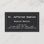 [ Thumbnail: Plain General Dentist Business Card ]