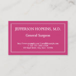 [ Thumbnail: Plain General Surgeon Business Card ]