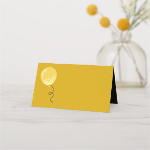 Plain Gold Balloon Write In Place Card