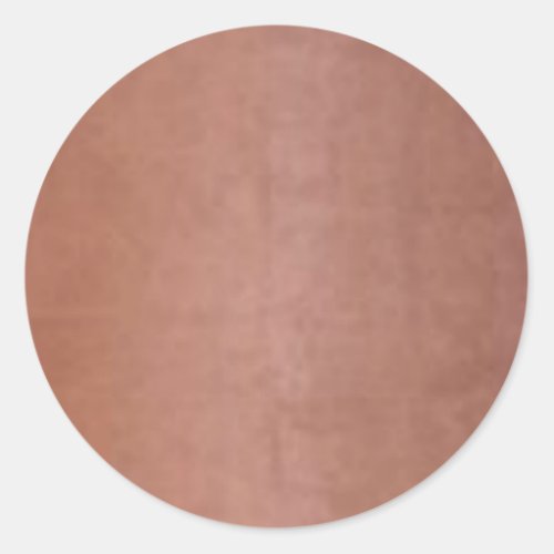 Plain Golden Copper Brown Classic Round Sticker