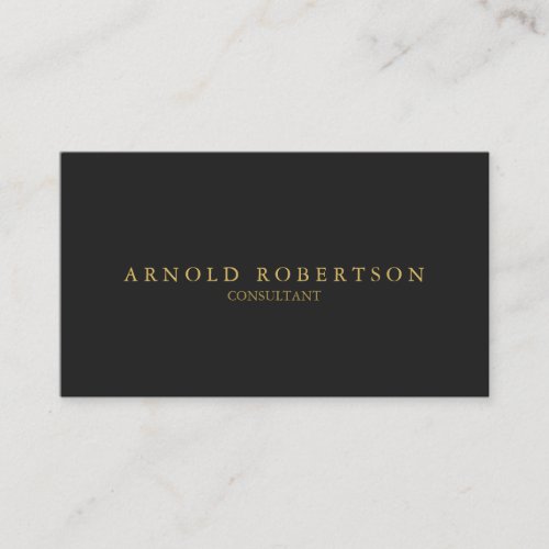 Plain Gray Gold Professional Business Card