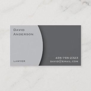Plain Gray Professional Business Card