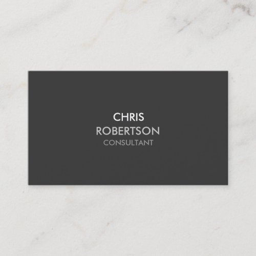 Plain Gray Trendy Attractive Business Card