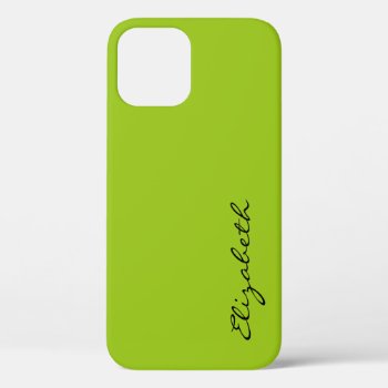 Plain Green Background Iphone 12 Pro Case by NhanNgo at Zazzle