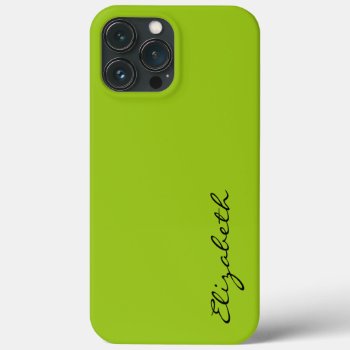 Plain Green Background Iphone 13 Pro Max Case by NhanNgo at Zazzle