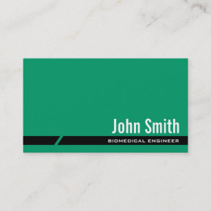 Plain Green Black Stripe Biomedical Business Card