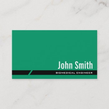 Plain Green Black Stripe Biomedical Business Card by cardfactory at Zazzle
