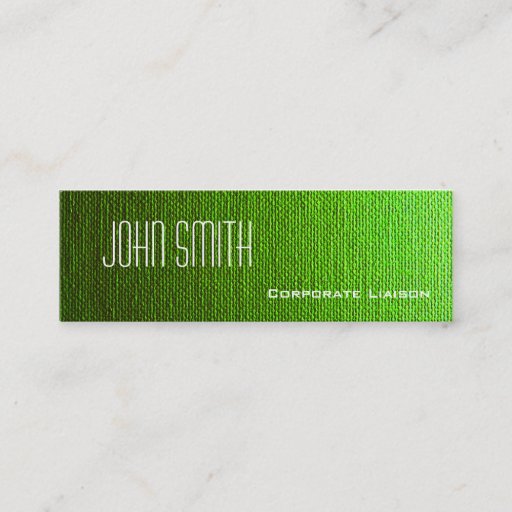 Customizable Plain Green Canvas Slim Modern Business Cards Business Card Templates