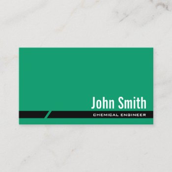 Plain Green Chemical Engineer Business Card by cardfactory at Zazzle