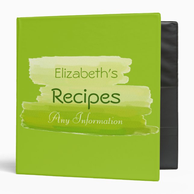 Plain Green Elegant Modern Green Binder (Front/Inside)