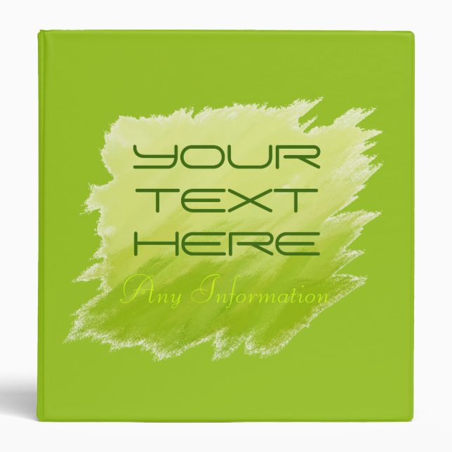 Plain Green Elegant Modern Green Binder (Front)
