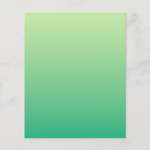 Plain green gradient  flyer