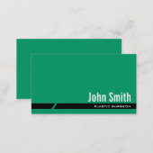 Plain Green Plastic Surgeon Business Card (Front/Back)