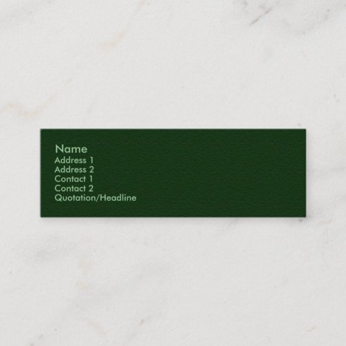 Plain Green Sandstone Profile Card Business Card