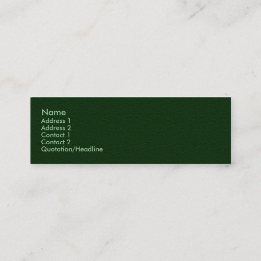 Customizable Plain Green Sandstone Profile Card Business Card