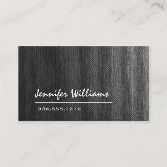 Plain Grey Canvas Professional Business Card