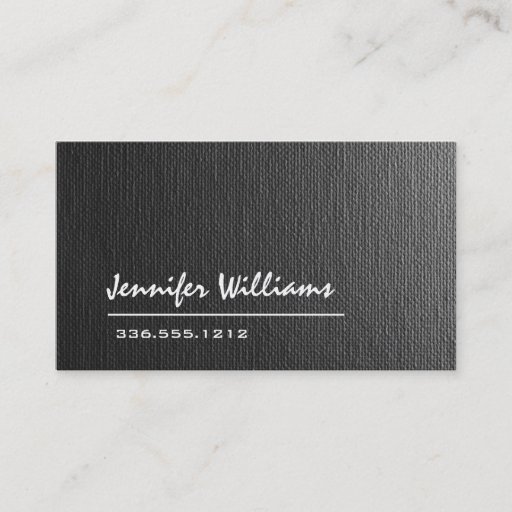 Customizable Plain Grey Canvas Professional Business Card