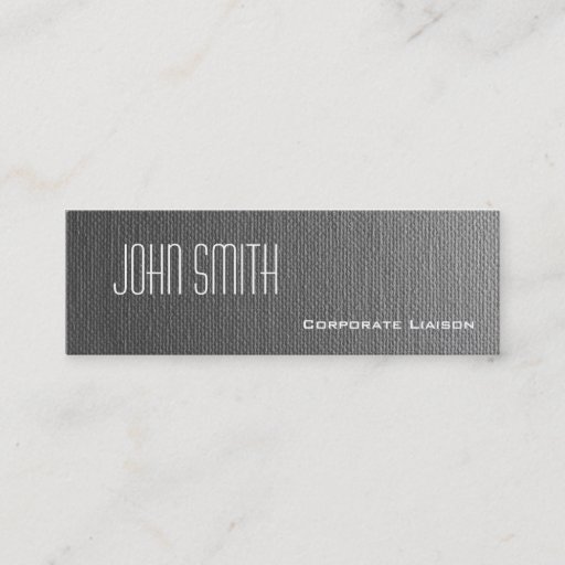Customizable Plain Grey Canvas Slim Modern Business Cards