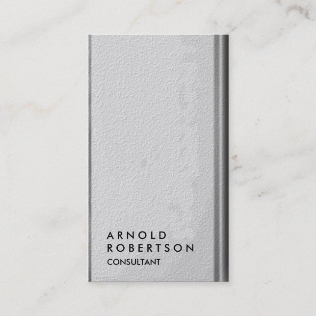 Plain Grey Pattern Modern Consultant Business Card (Front)