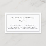 [ Thumbnail: Plain, Health Care Specialist Business Card ]