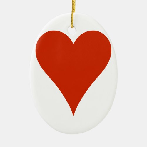 Plain Heart Ceramic Ornament