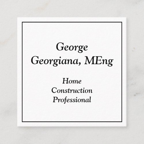 Plain Home Construction Professional Profile Card