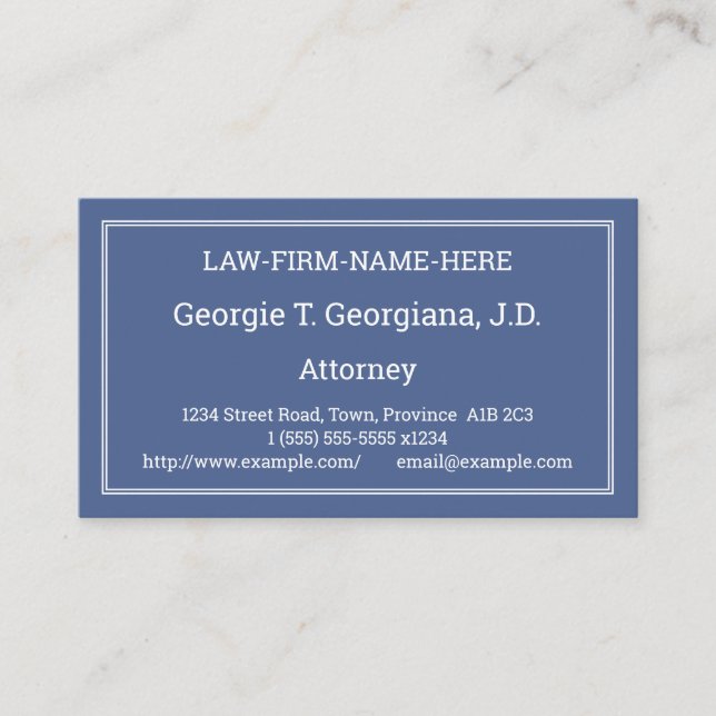 Plain, Humble Business Card (Front)