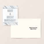 [ Thumbnail: Plain, Humble "Have a Great Birthday" Card ]