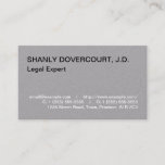 This humble and plain business card design features a name, profession and contact details that can be personalized. Business cards like these might be used by a professional such as an attorney or a consultant.