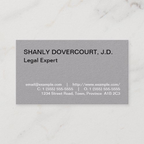 Plain Humble Law Professional Business Card