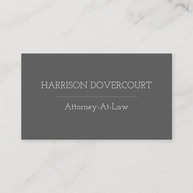 Plain, Humble Law Professional Business Card (Front)