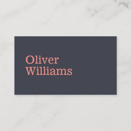 Plain Inkwell Burnt Coral Business Card