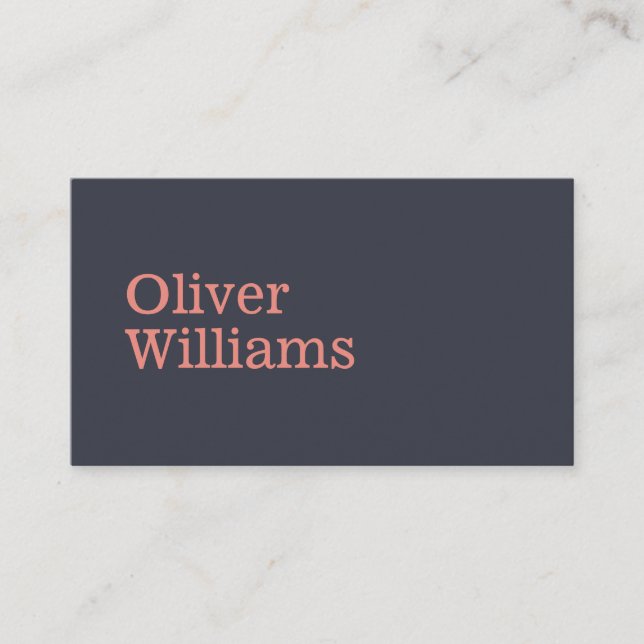 Plain Inkwell Burnt Coral Business Card (Front)