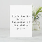 Plain Invite.. Invitation (Standing Front)
