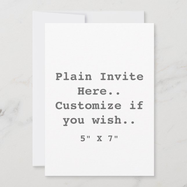 Plain Invite.. Invitation (Front)