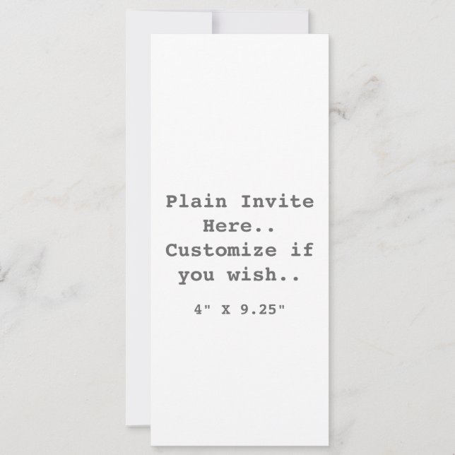 Plain Invite.. Invitation (Front)