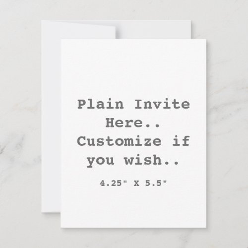 Plain Invite..