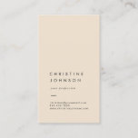 plain ivory business card