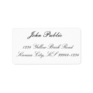 Plain Jane Address Label