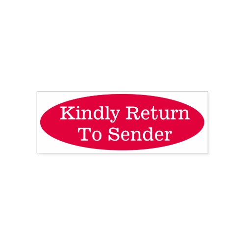 Plain Kindly Return To Sender Rubber Stamp