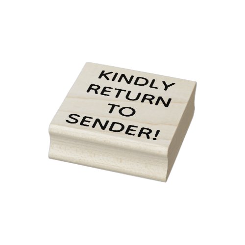 Plain KINDLY RETURN TO SENDER Rubber Stamp