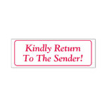 [ Thumbnail: Plain "Kindly Return to The Sender!" Rubber Stamp ]