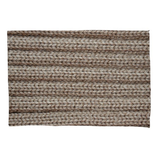 Plain knitted fabric, brown texture. pillow case (Front)