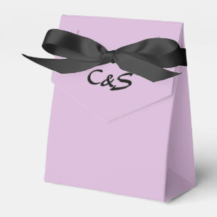 Plain Lavender Monogrammed Favor Boxes