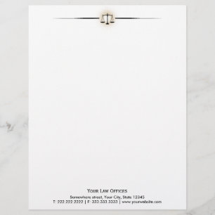 Plain Law Office Attorney Lawyer Professional Letterhead