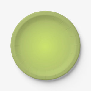 Plain Lemon Lime Paper Plates
