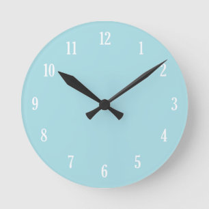 Plain light blue clock