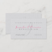 Plain Light GraySimple Burlap Linen Texture Business Card (Front/Back)
