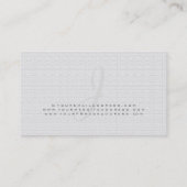 Plain Light GraySimple Burlap Linen Texture Business Card (Back)