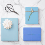 Plain Light Sky Flower Blue Shades 3 Tones Wrapping Paper Sheets<br><div class="desc">Dive into the essence of sophistication with our Plain Light Sky Flower Blue Shades Wrapping Paper. This trio of Light Blue, Sky Blue, and Corn Flower Blue hues creates a harmonious blend that speaks volumes. Elevate your gift presentations, making each moment memorable. Unveil the art of giving with a touch...</div>